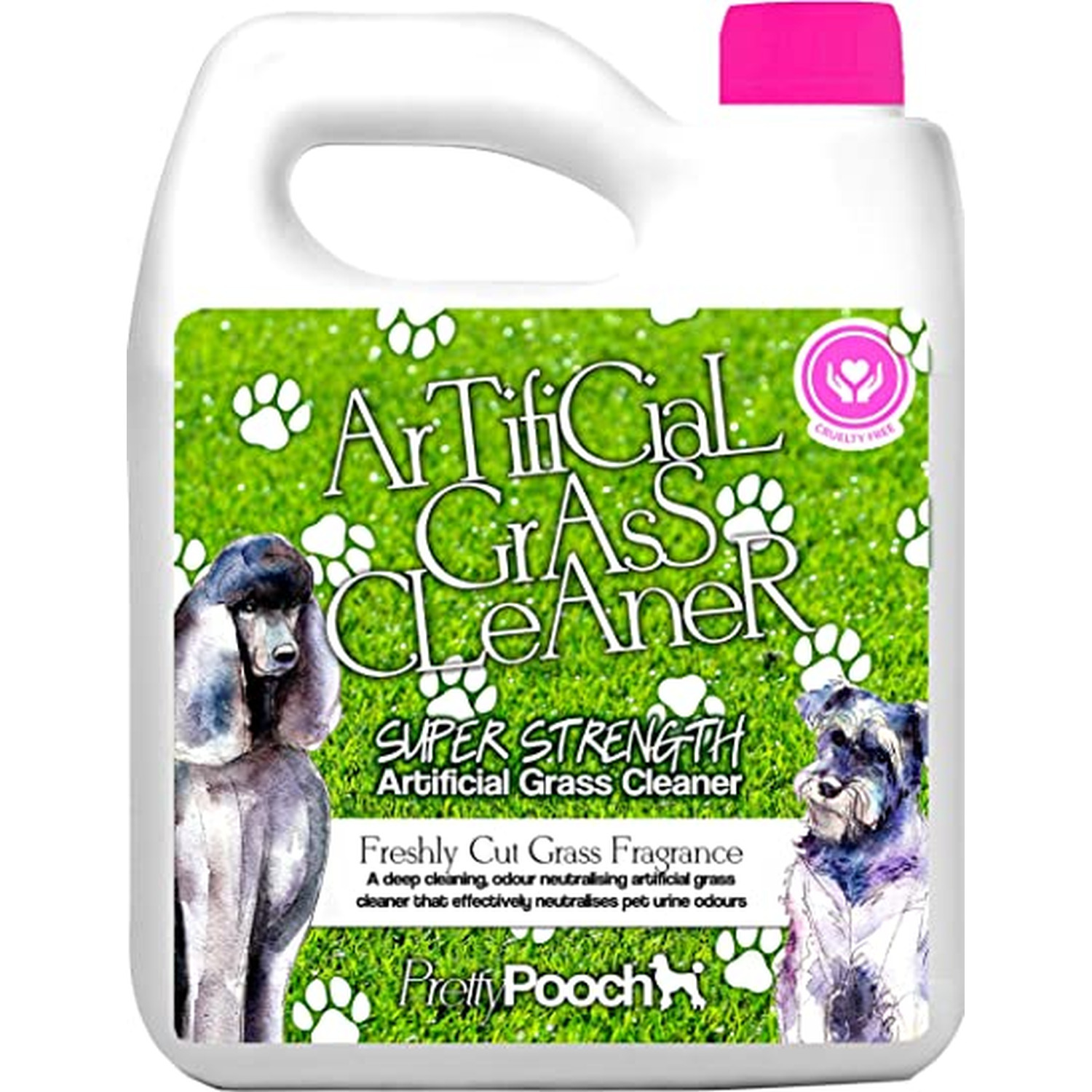 Artificial Fake Grass Cleaner Fresh Cut Grass Fragrance - Pink / 13cm