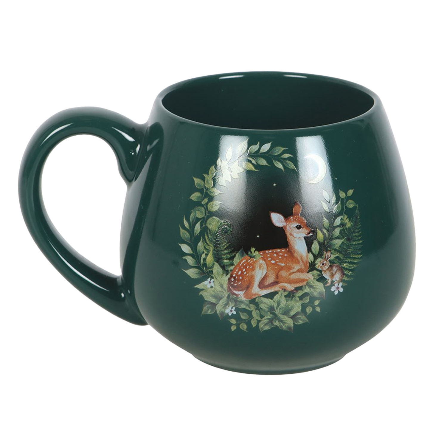 Something Different Fawn Rounded Mug - Green