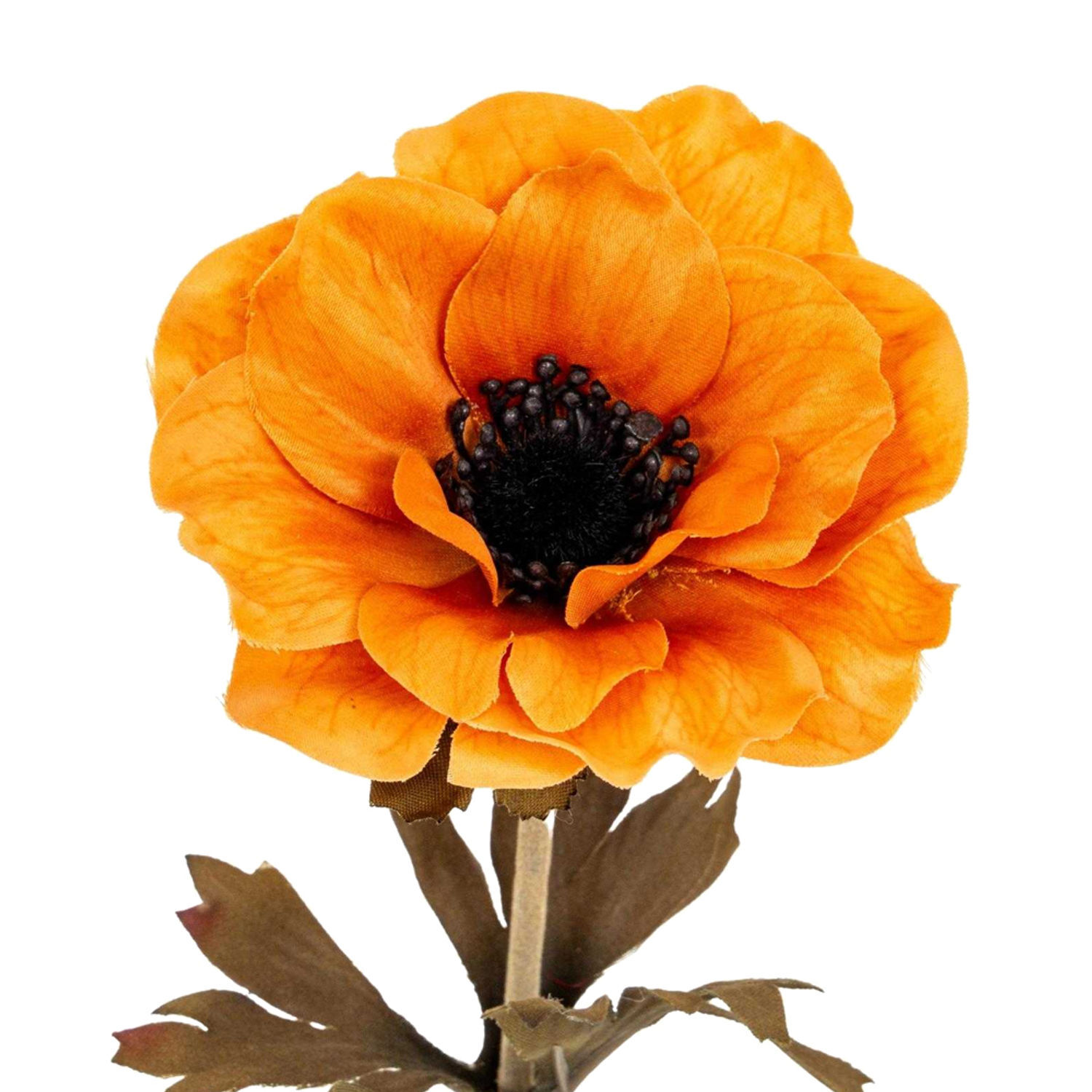 Hill Interiors Anemone Anemone Artificial Flower - Orange