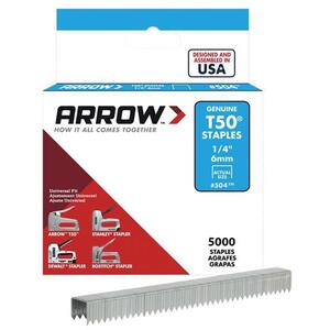 ARROW T50 Staples 6mm (1/4In) Bulk Pack 5000
