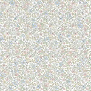 Ditsy Gardenia Wallpaper in Soft Pastels