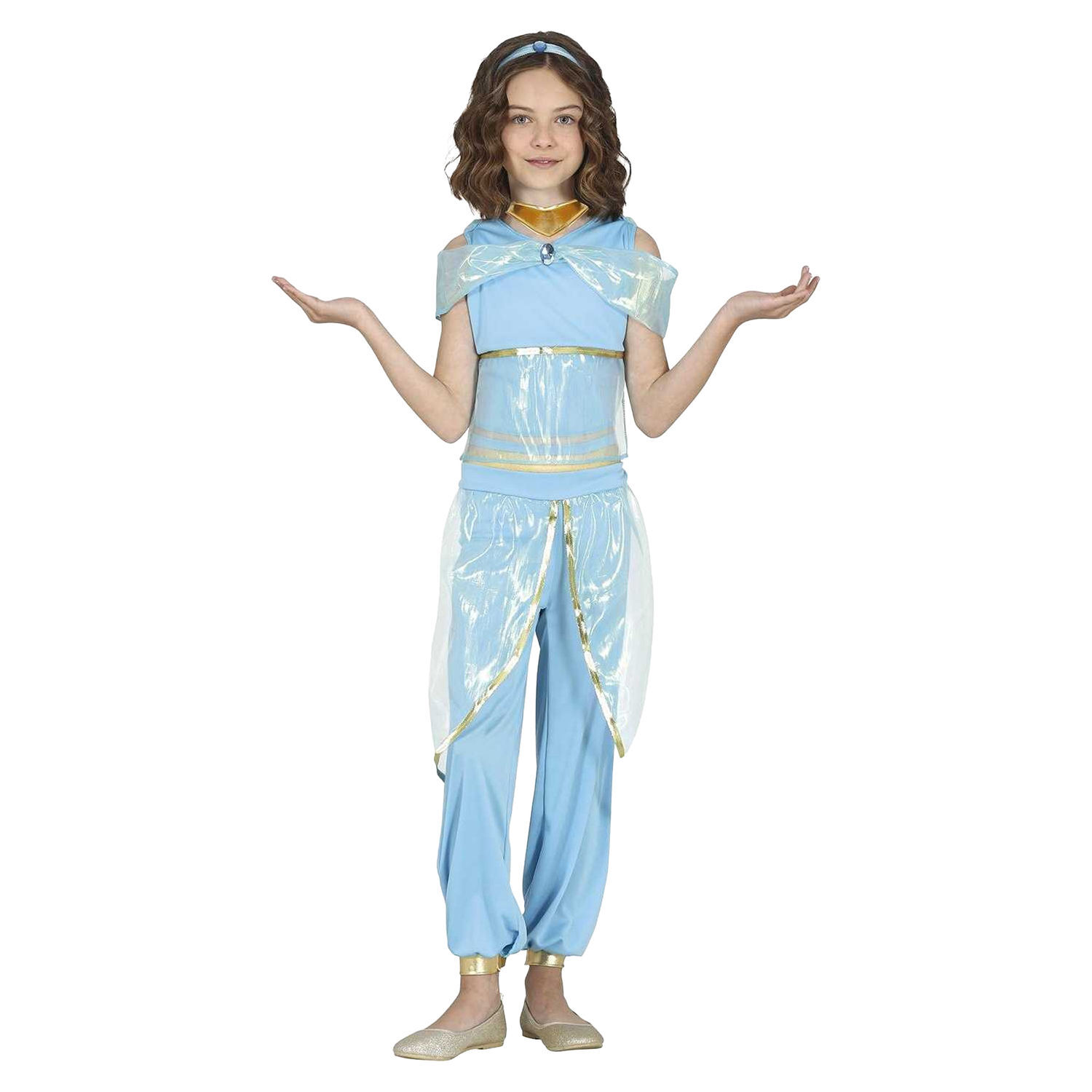 Fiestas Guirca Girls Desert Princess Costume - Blue / 7-9 Years
