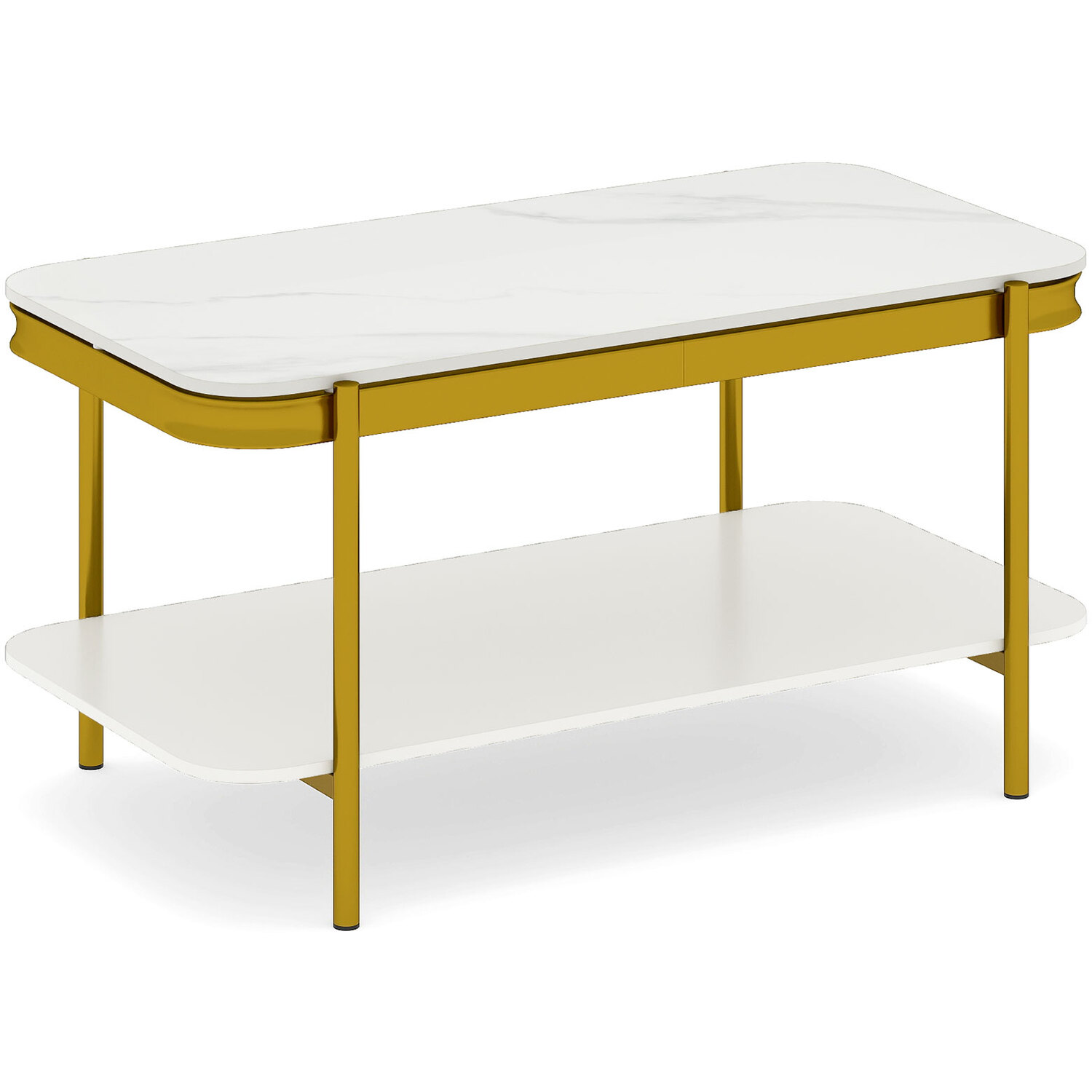 Costway Luxurious Accent Cocktail Table - White