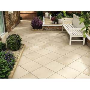 40 x Textured Slabs 450x450mm Buff - 8.1 m²