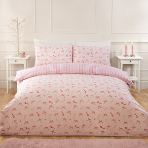 Bow Candy Canes Bedding Set