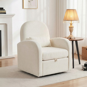 Swivel Chenille Upholstered Single Sofa Armchair