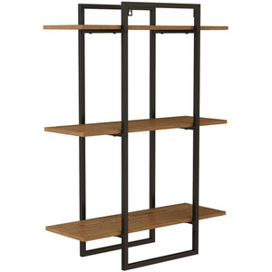 3 Tier Wall Mounted Shelf with Metal Frame