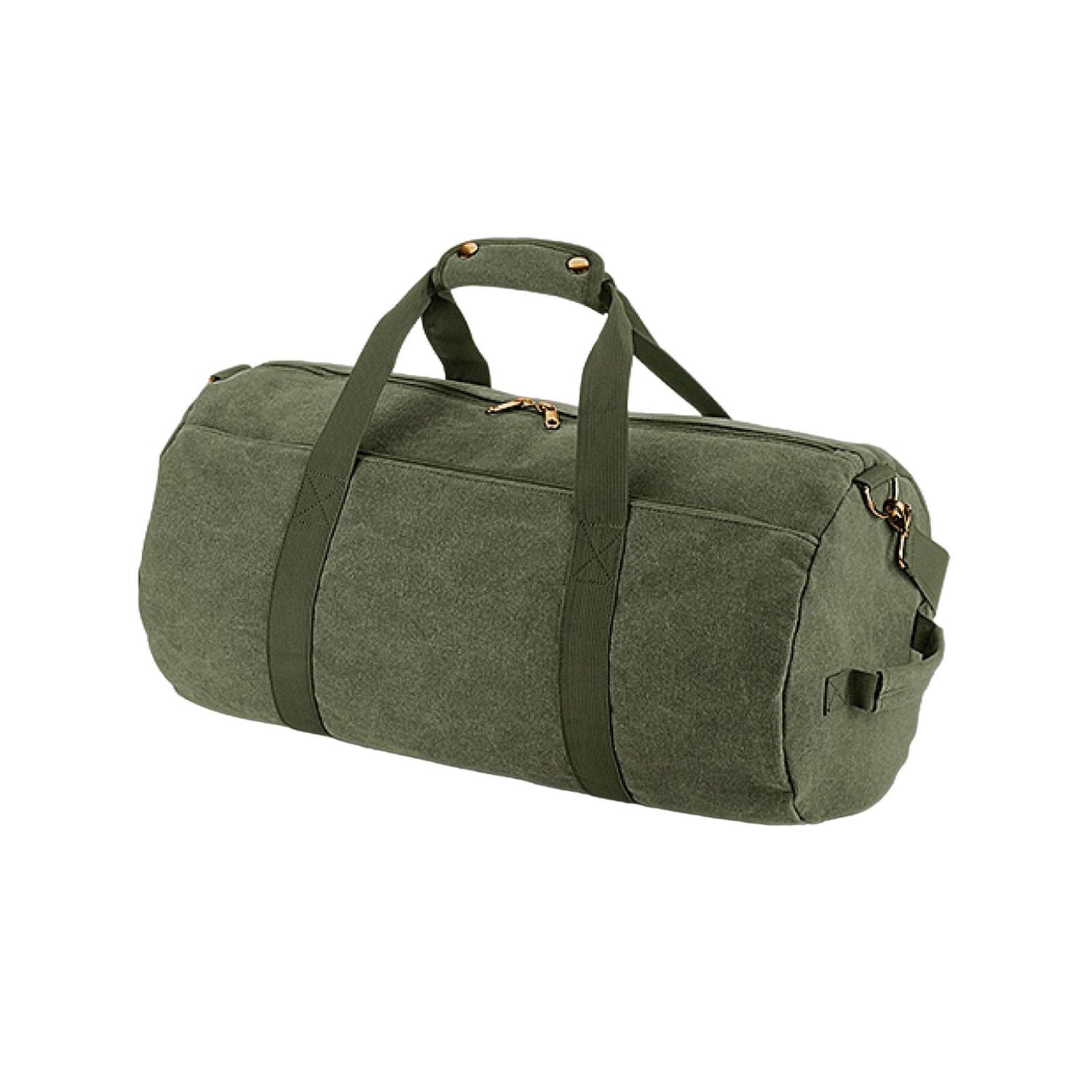 Bagbase Barrel Canvas Duffle Bag - Vintage Military Green
