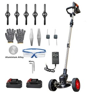 24V Cordless Strimmer Grass Trimmer With 2 Battery Black