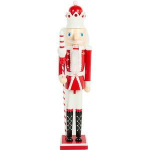 Candy Cane Wooden Nutcracker