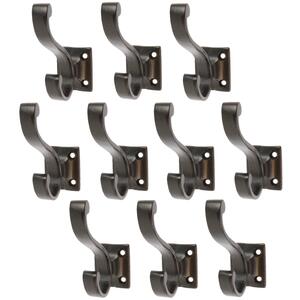 Square Back Hat & Coat Hook - W35mm x H80mm - Black - Pack of 10