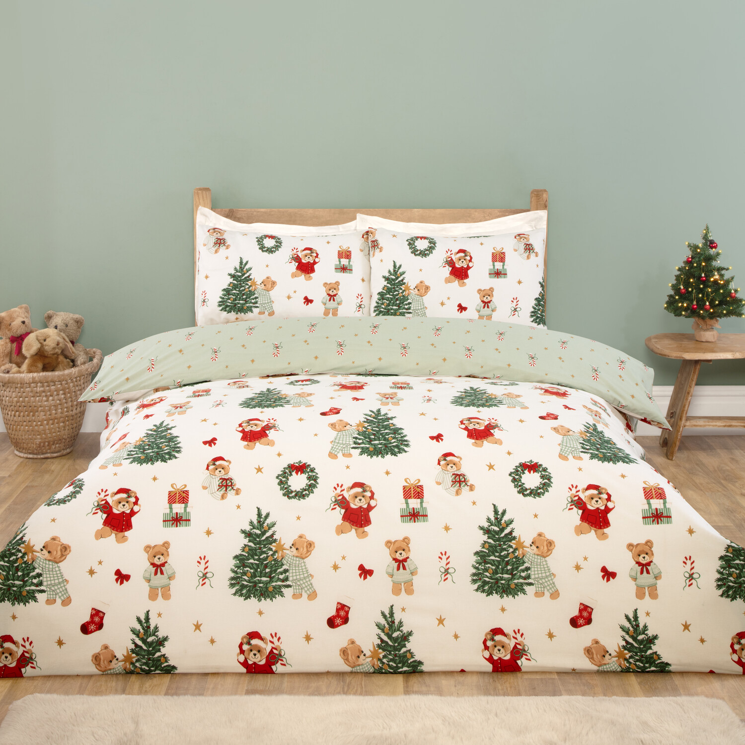 Buddy Bear Christmas Duvet Set - Double