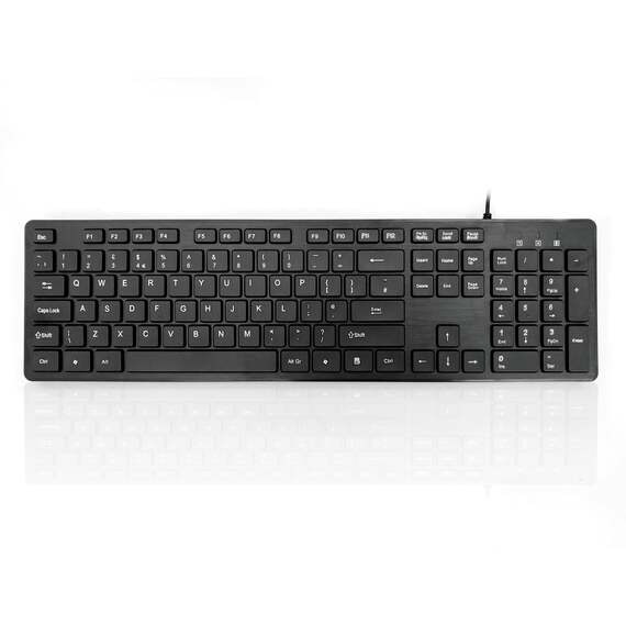 Accuratus 276R-V4 USB-A Keyboard using 100% Recycled Plastics - Black