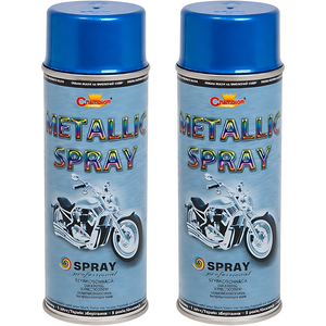 2 x 400 mL Blue Metallic Acrylic Spray Paint, for Wheels, Car Parts & DIY