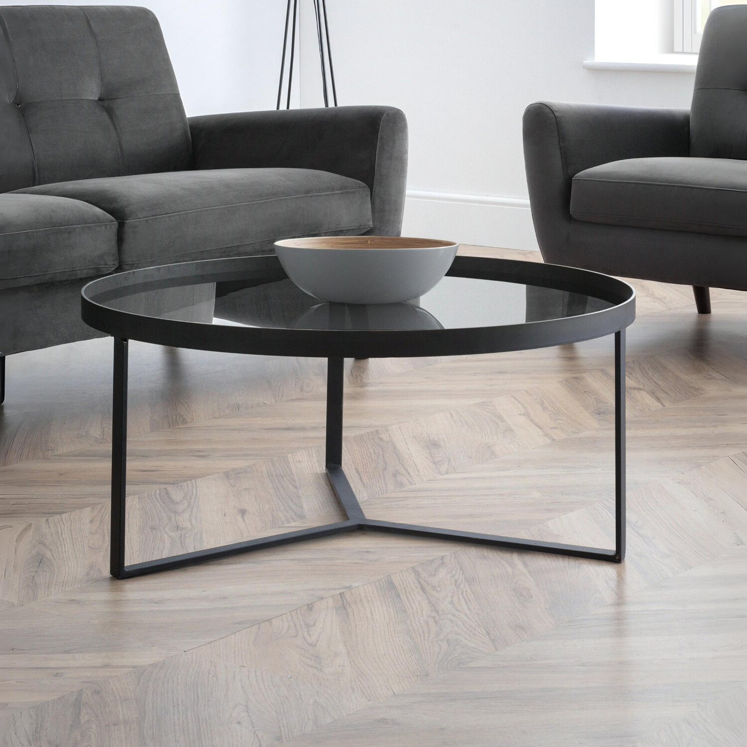 Julian Bowen Smoked Glass Loft Coffee Table - Image 7