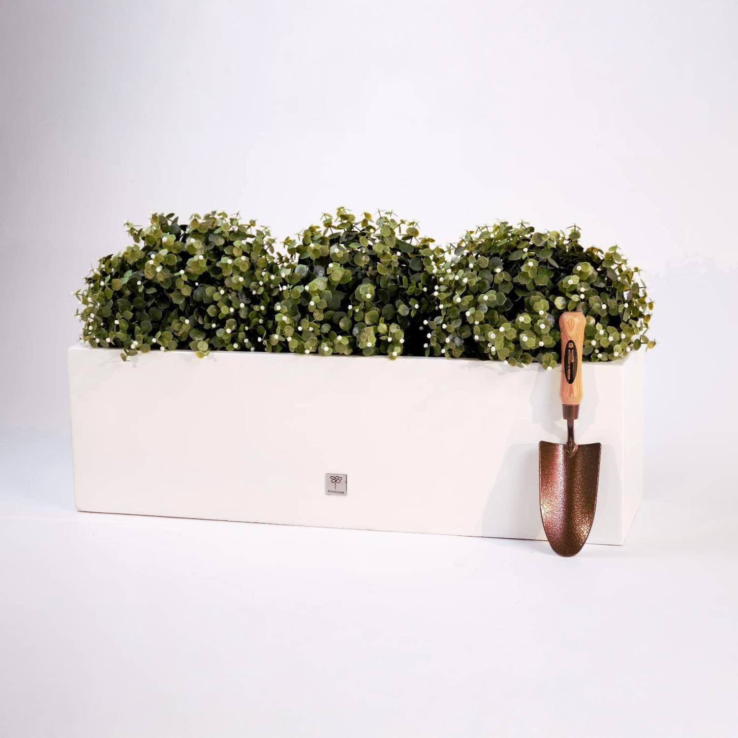 Primrose 80 x 24cm Gloss Fibreglass Trough Planter in White | Size: 80 x 24 cm