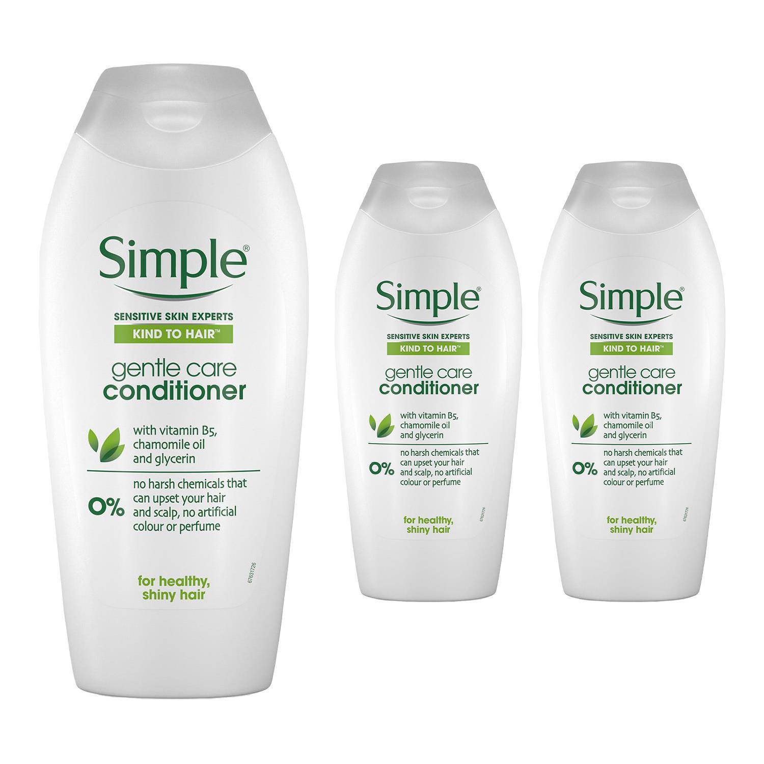 Simple Kind To Hair Gentle Care Conditioner 400Ml, 3 Packs For Sensitive Scalp - Image 4