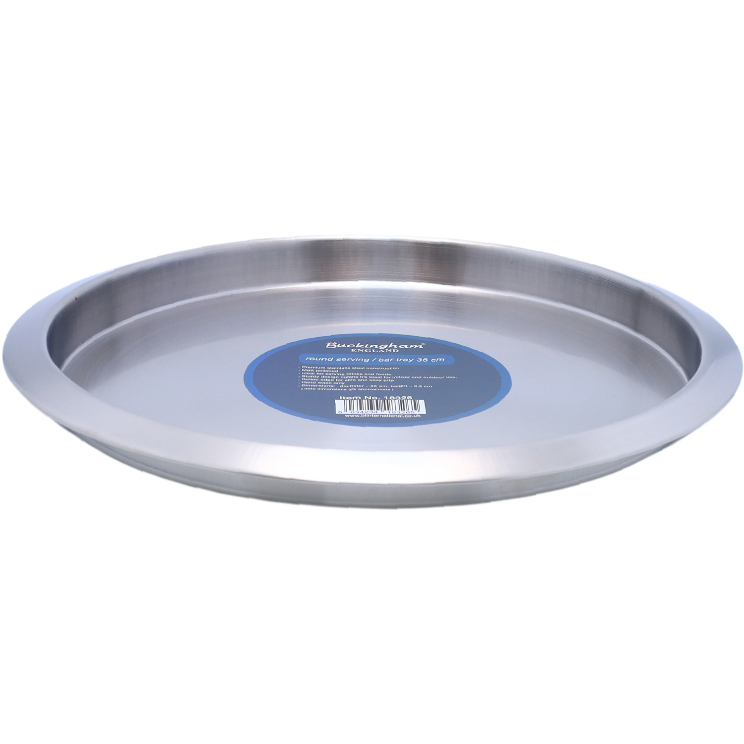 Image of Buckingham Stainless Steel Round Serving Tray&hellip;
