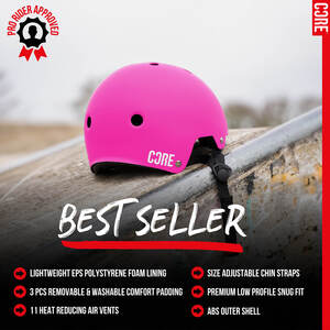 CORE Action Sports Helmet Hot Pink