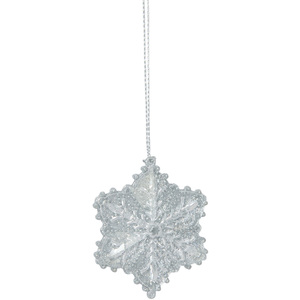 Glitter Acrylic Snowflake Decoration