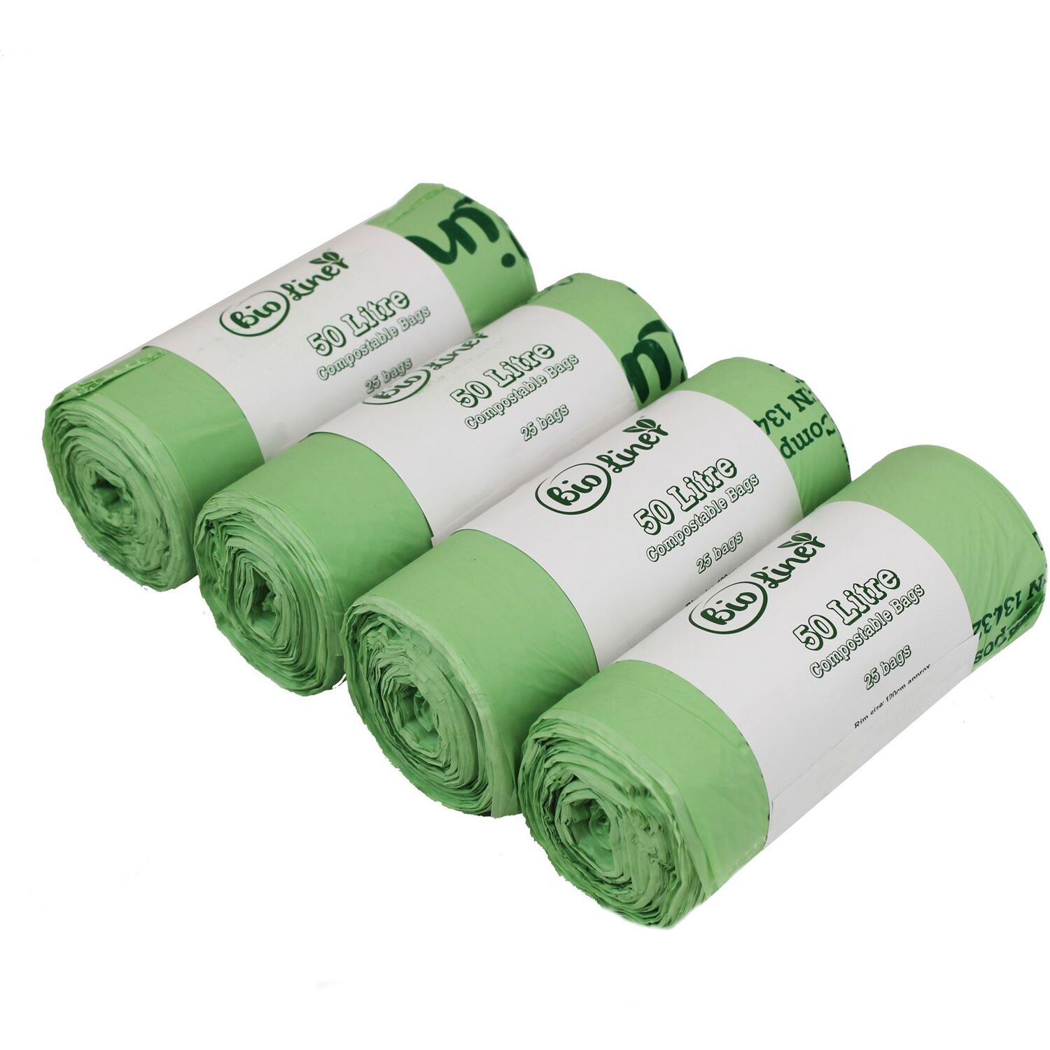 100 x Bioliner 50 Litre Compostable Swing Bin/Caddy Liners –4 Rolls - Image 4