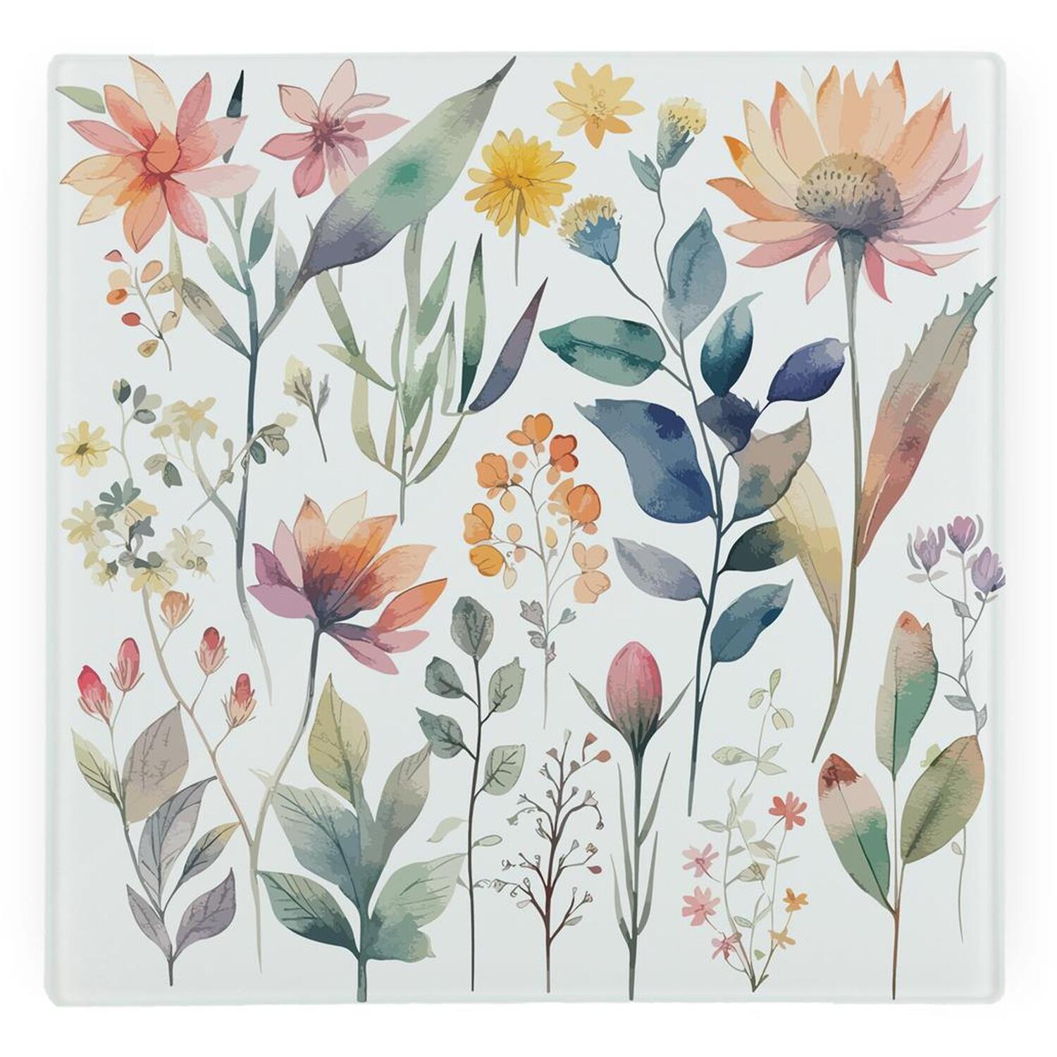 Image of Pastel Flowers Glass Hot Pot Stand&hellip;