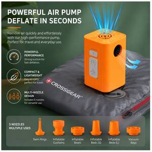 Crossgear USB Rechargeable Portable Air Pump