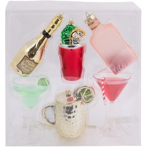 Pack of 6 Festive Drink Decorations