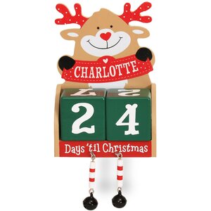 Pre-personalised Wood Advent Block Calendar - Over 80 Titles - Rosie
