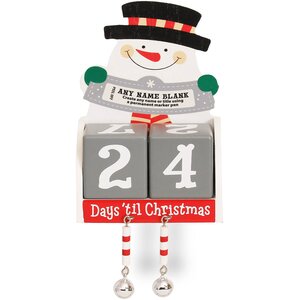 Pre-personalised Wood Advent Block Calendar - Over 80 Titles - James