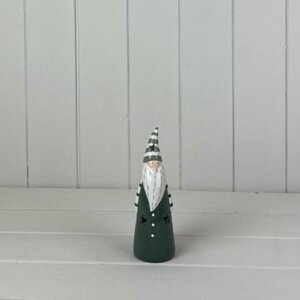 Dark Green/White Ceramic Gonk Decoration with LED