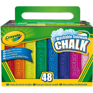 Crayola Chalk Box 48 Pavement Washable Anti-Roll Bright Coloured Children¿s