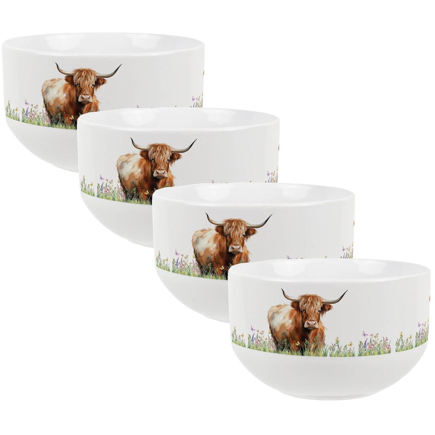 Image of Highland Cow Ceramic Bowl - Brown&hellip;