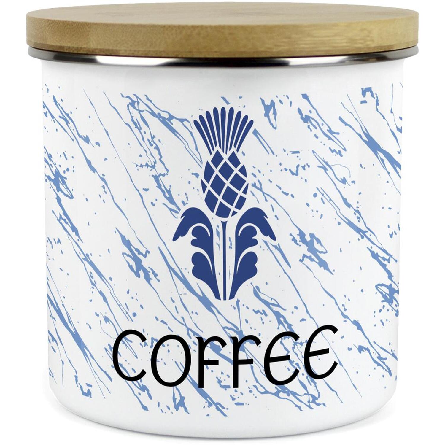 Purely Home Scottish Thistle Large Kitchen Storage Canister (English) - White