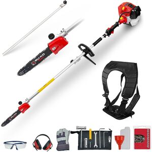 52cc Long Reach Petrol Pruner Saw, 1 Pole, Trim Trees with Precision