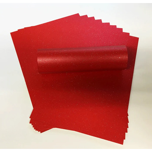 10 Sheets of A4 Christmas Red Sparkle Card