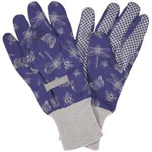 Kent & Stowe Purple Flutterbugs Print Gardening Gloves Medium