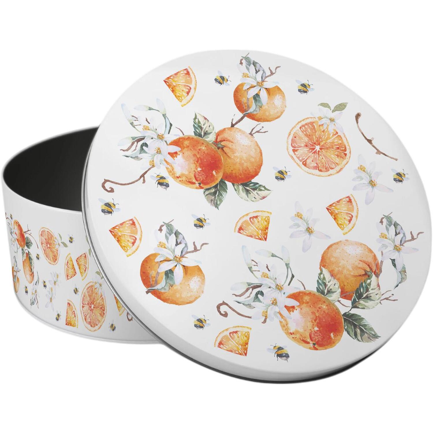 Image of Tangerines Small Cake Tin - Multicoloured