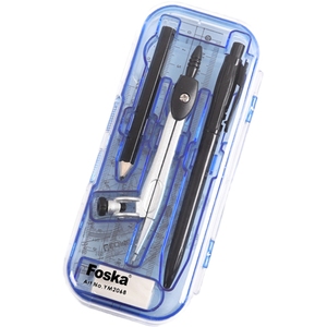 Two Layers Zinc Alloy Compasses with Ruler Math Set
