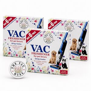3x 6 Vacuum Cleaner Freshener Discs Spring Meadow Pet Floral Freshener