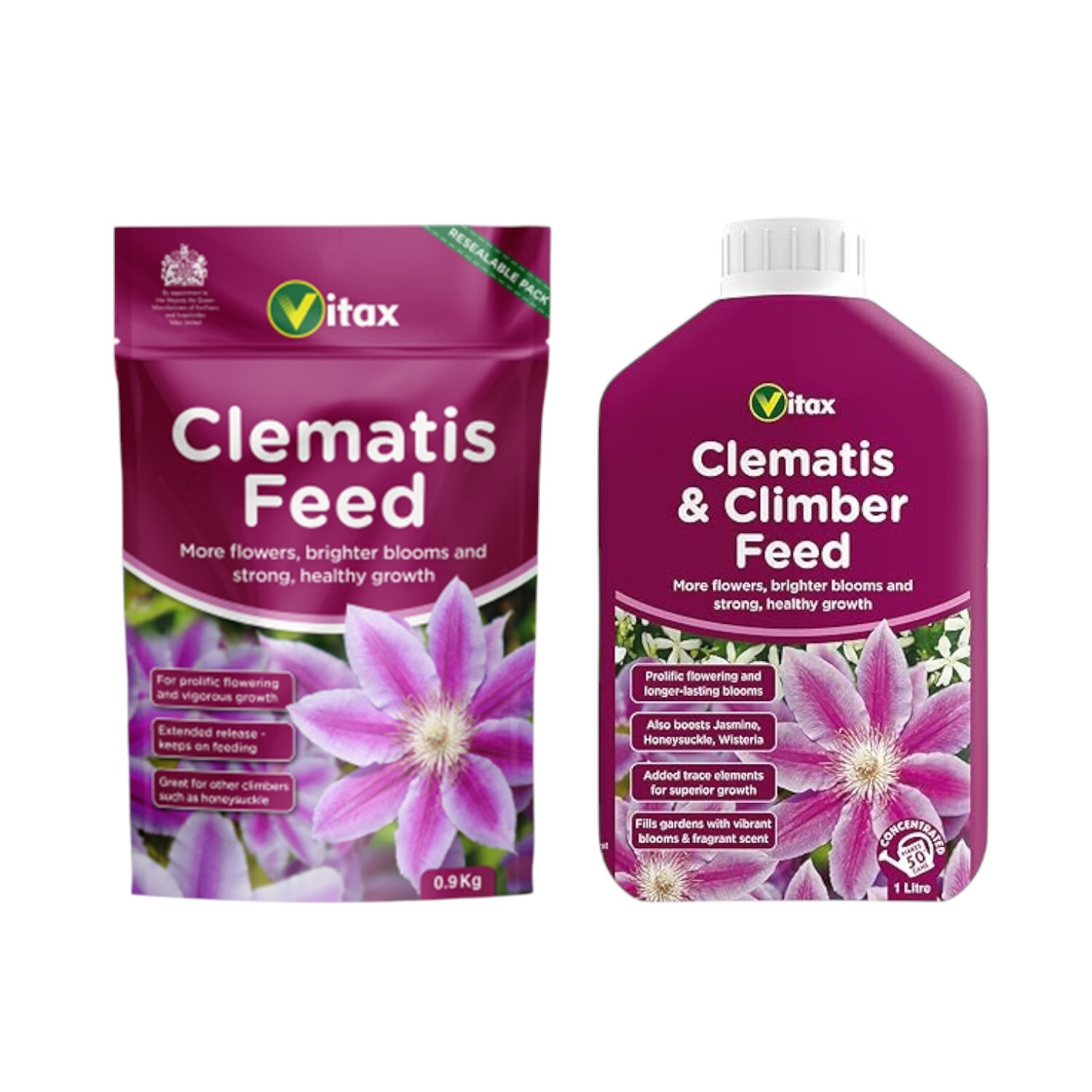 Vitax Clematis Feed Pouch and Liquid Feed Strong Roots Growth 0.9kg Pack of 2 - Image 4