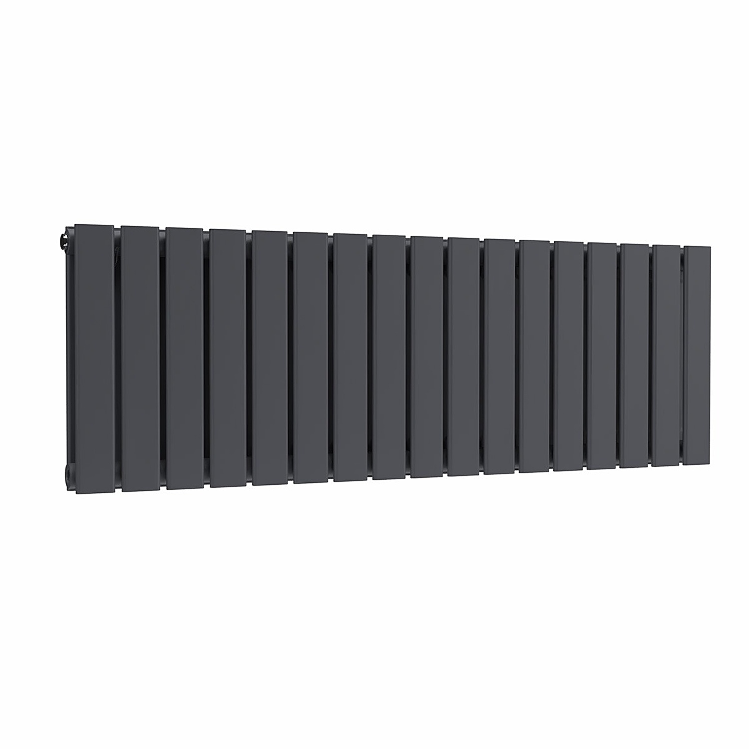 Lux Heat Flat Horizontal Radiator - Anthracite Grey - 400 Mm X 910 Mm (Single) - Anthracite Grey