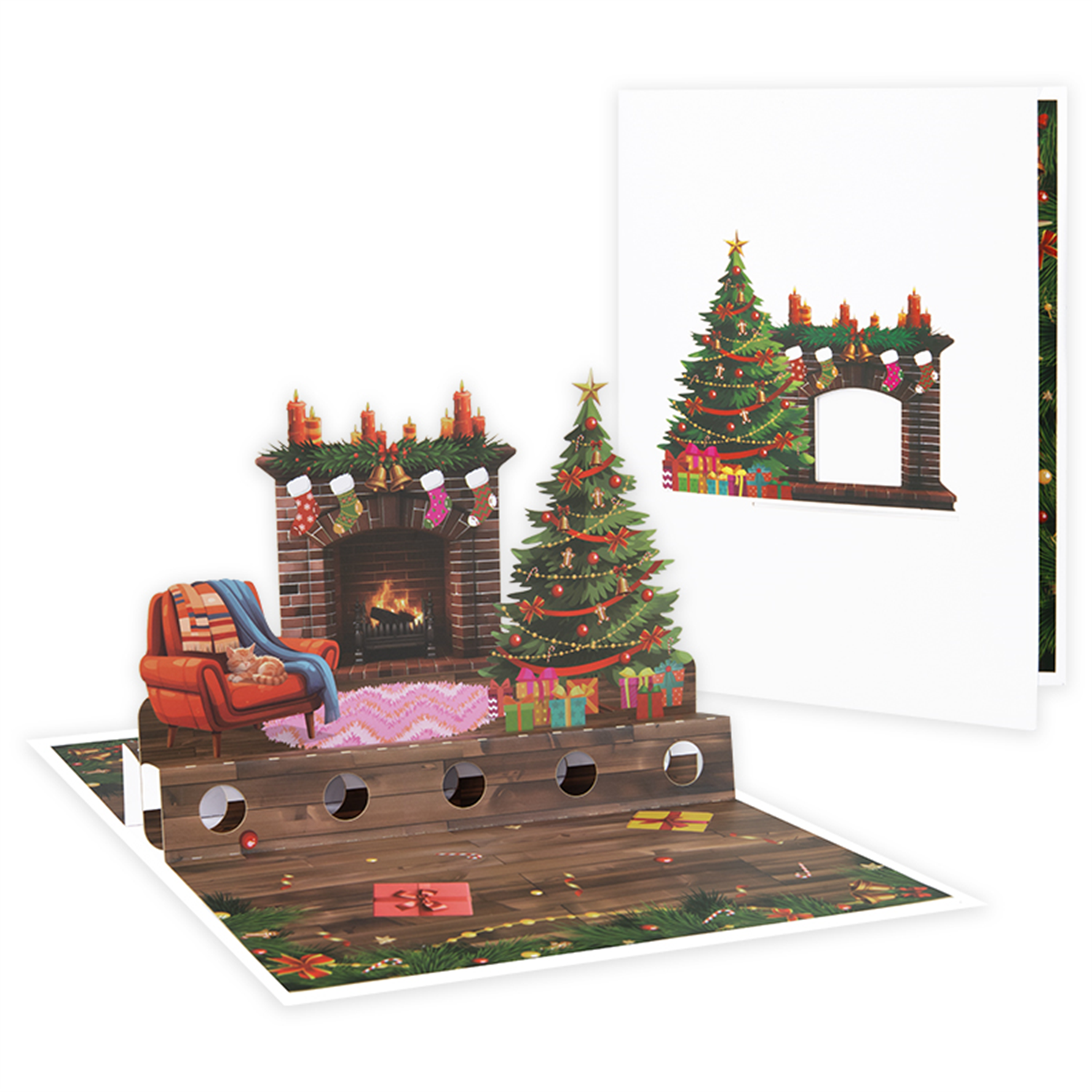  - Fireside Cheer Christmas Money Gift Pop Up Card - Image 3