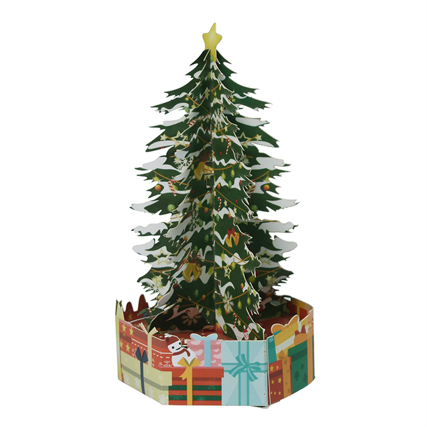 Brightfeel Season¿S Centerpiece Xmas Tree 3D Pop Up Christmas Card - White