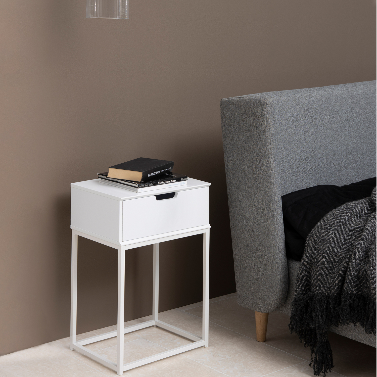 Furniture To Go Mitra 1 Drawer Bedside Table - White