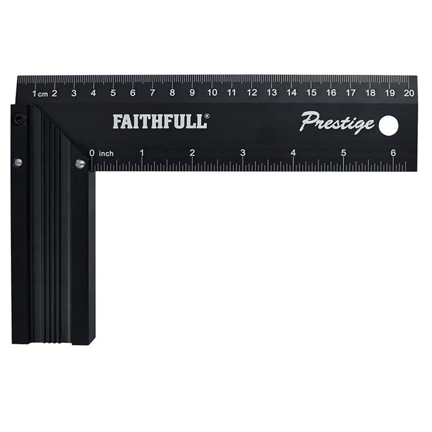 Faithfull Prestige Try Square Black Aluminium A - Multi Colour