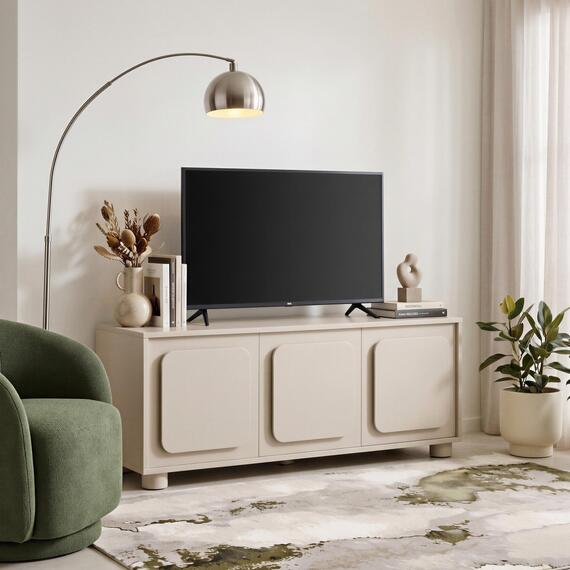Selene Melamine 3 Door Storage TV Stand