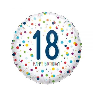 18th Birthday Confetti Balloon Multi Pack of 10