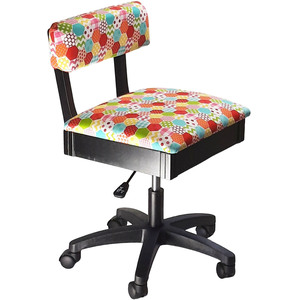 Hydraulic Sewing Chair Multicolour Patchwork Design - HT2018