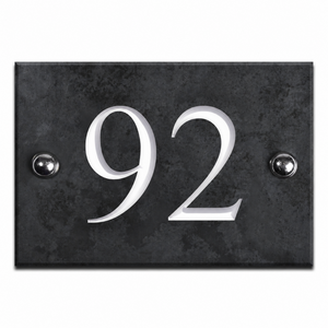 Unbranded Slate House Number 79 with White Infill